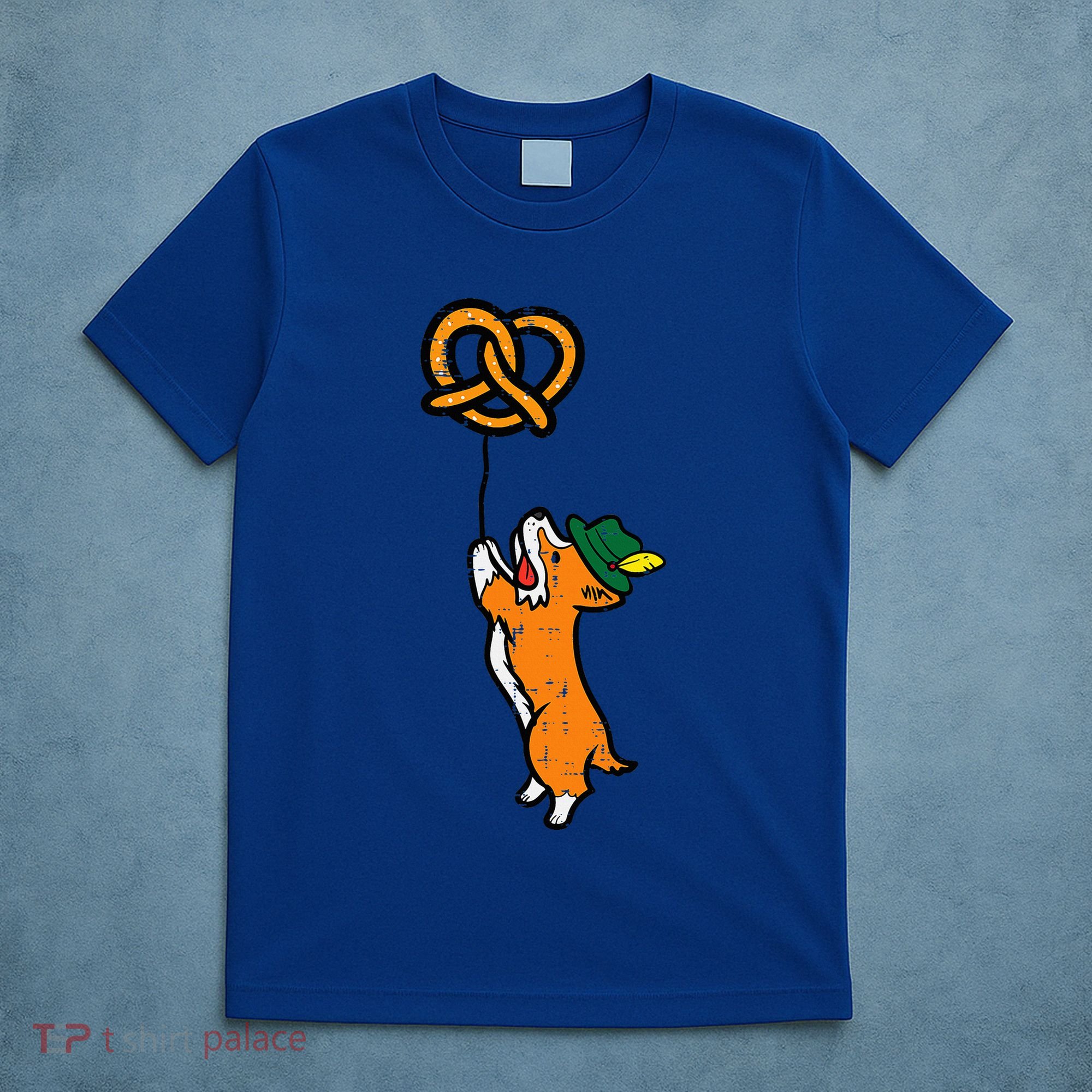 Oktoberfest Dog Corgi Pretzel German Bavarian T-Shirt