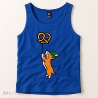 Oktoberfest Dog Corgi Pretzel German Bavarian Tank Top thumb 2