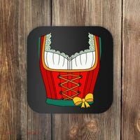Oktoberfest Dirndl Costume For Halloween Party Coaster thumb 0
