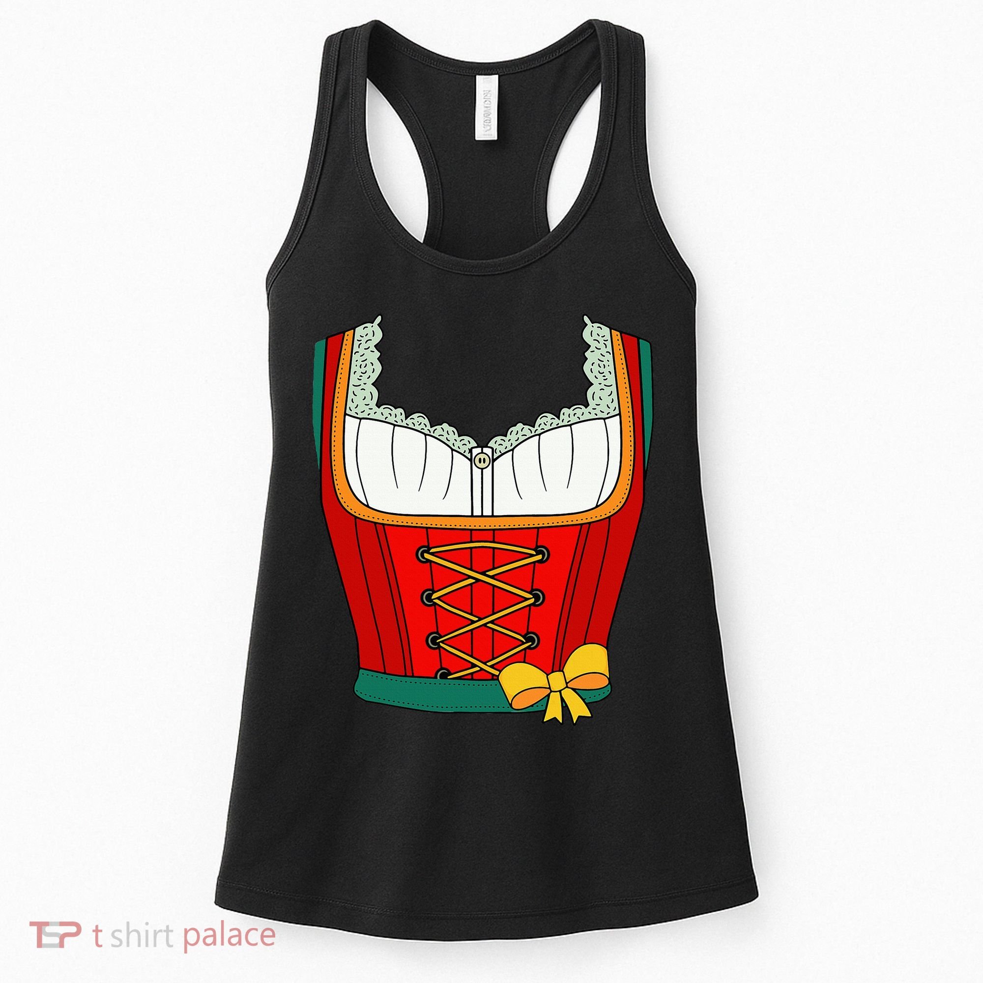 Oktoberfest Dirndl Costume For Halloween Party Women's Tank Top