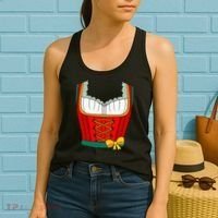 Oktoberfest Dirndl Costume For Halloween Party Women's Tank Top thumb 2
