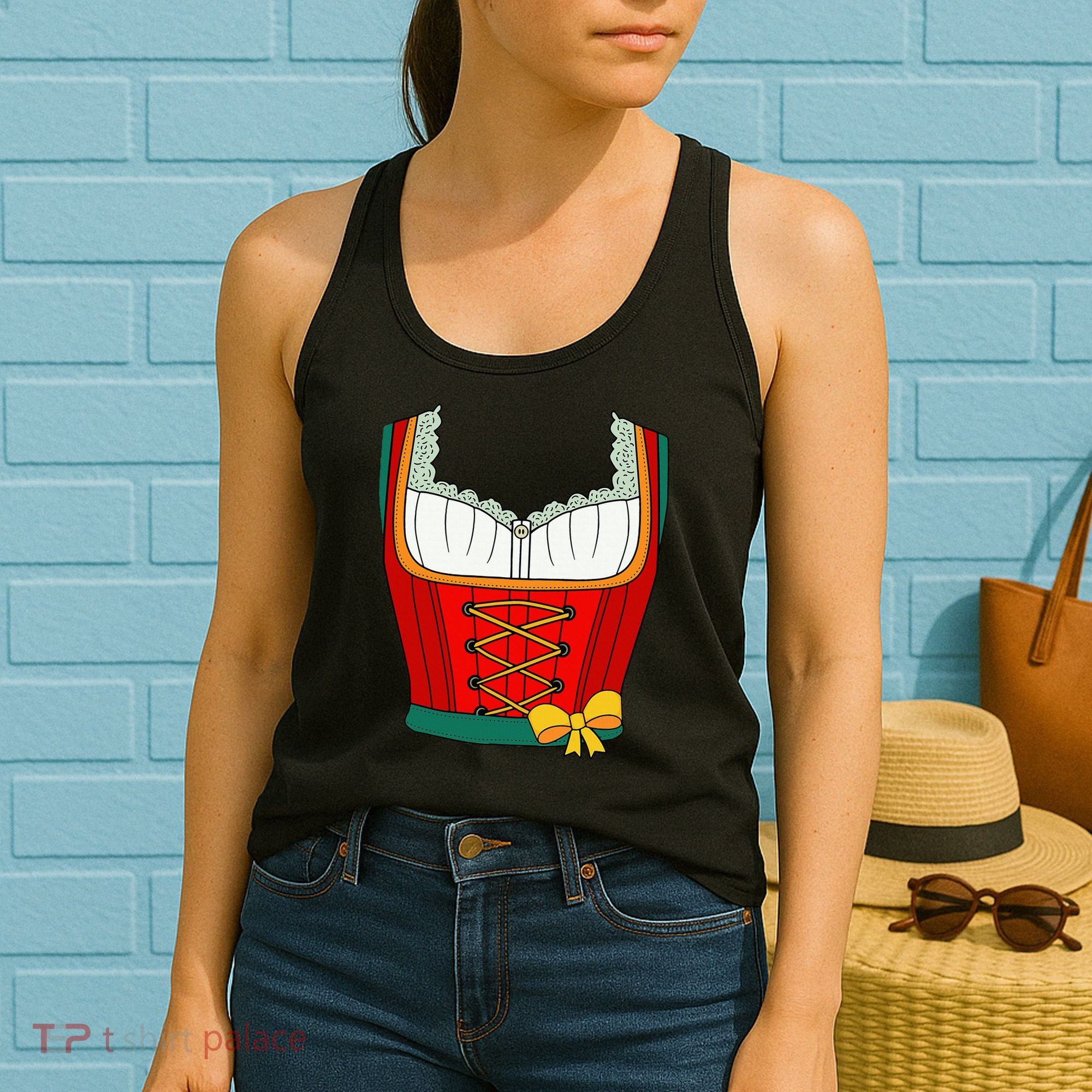 Oktoberfest Dirndl Costume For Halloween Party Women's Tank Top