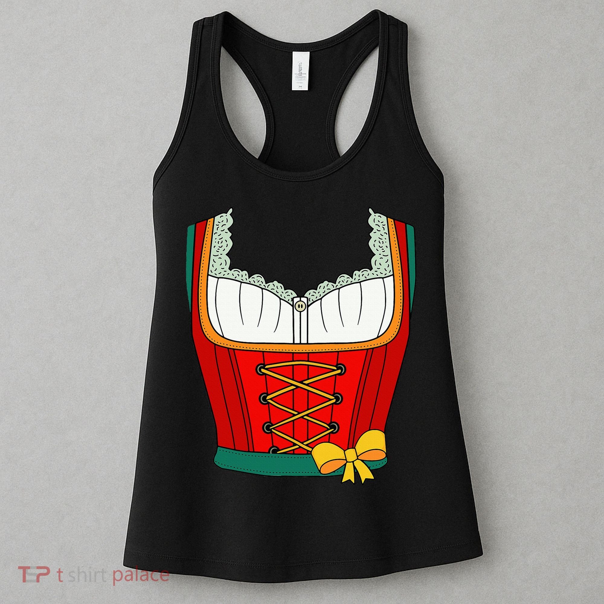 Oktoberfest Dirndl Costume For Halloween Party Women's Tank Top