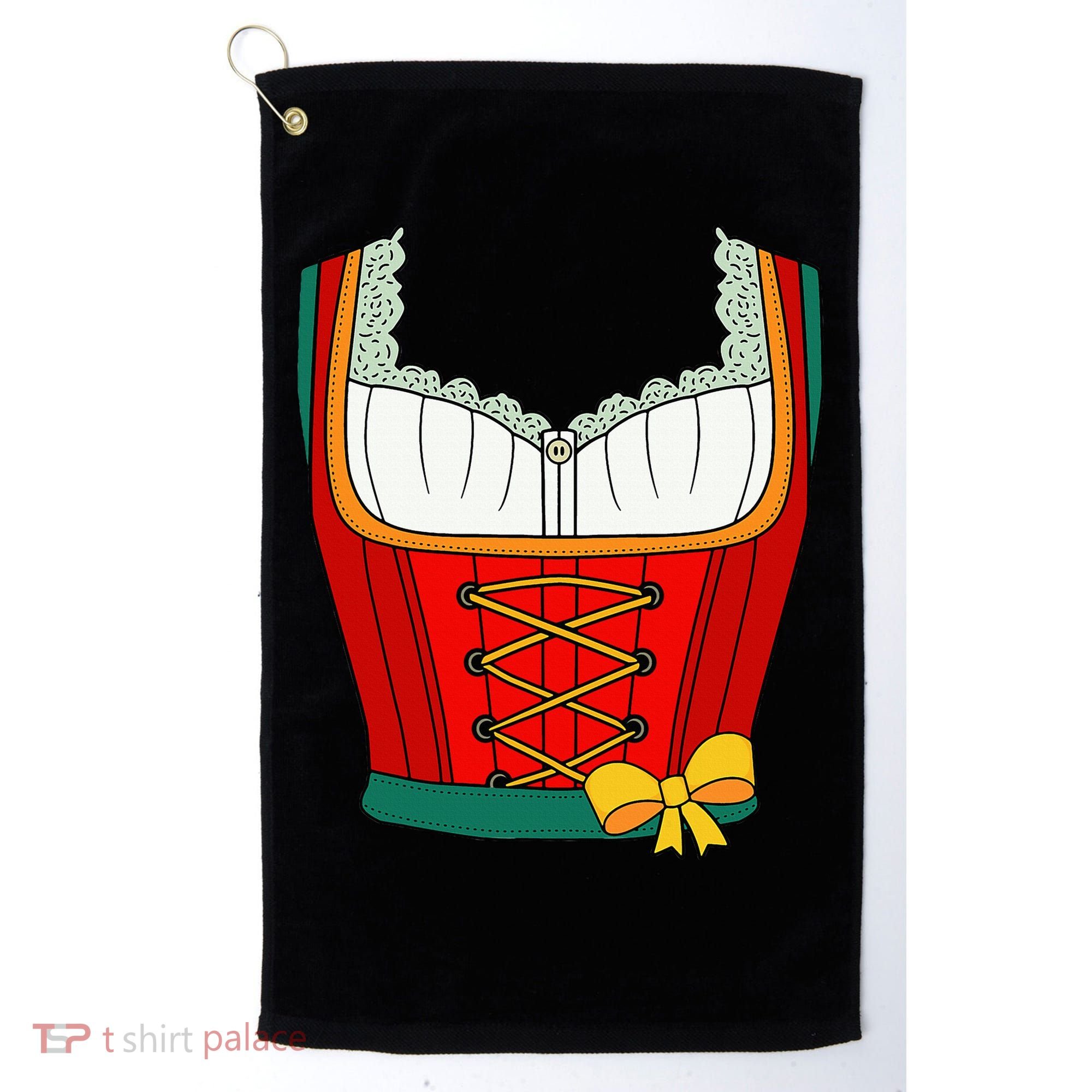 Oktoberfest Dirndl Costume For Halloween Party Golf Towel