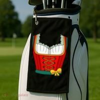 Oktoberfest Dirndl Costume For Halloween Party Golf Towel thumb 2
