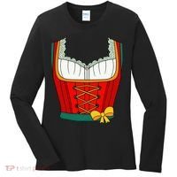 Oktoberfest Dirndl Costume For Halloween Party Women's Long Sleeve Shirt thumb 0