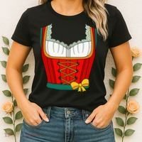 Oktoberfest Dirndl Costume For Halloween Party Women's T-Shirt thumb 2