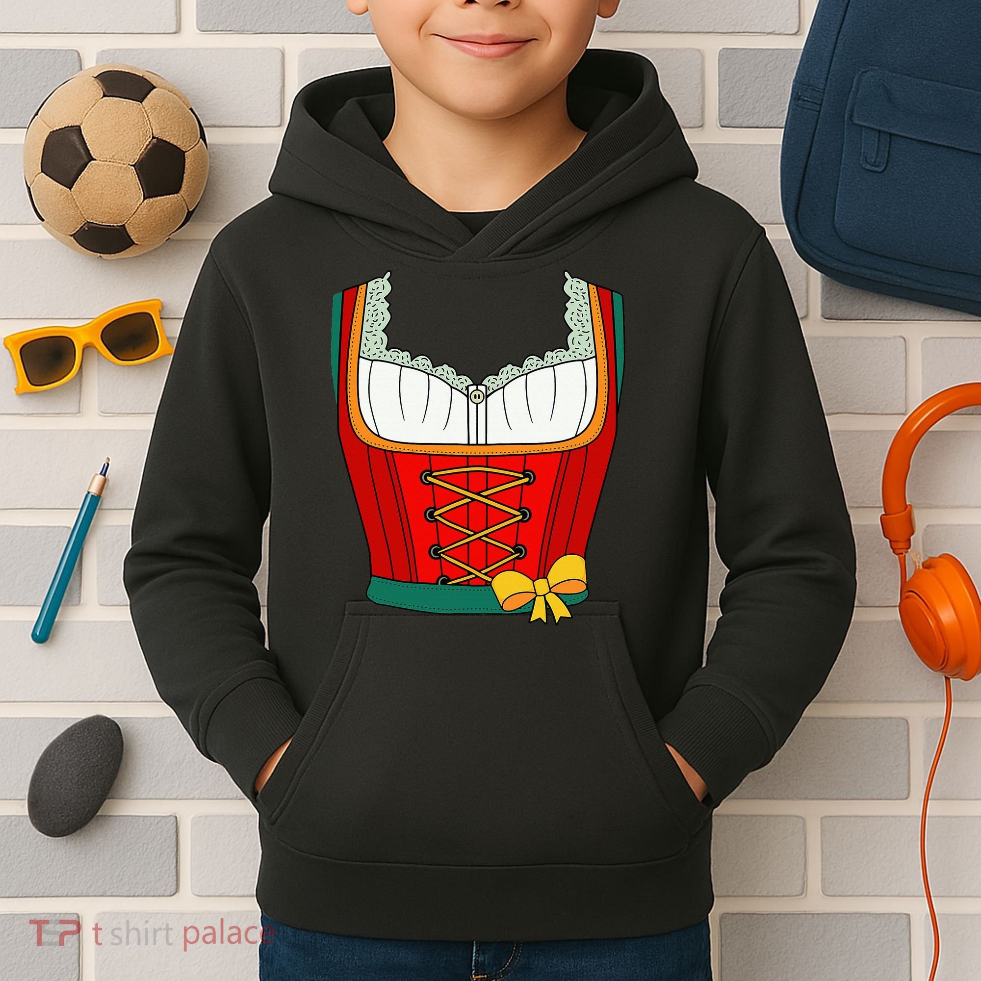 Oktoberfest Dirndl Costume For Halloween Party Kids Hoodie
