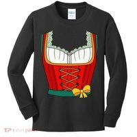 Oktoberfest Dirndl Costume For Halloween Party Kids Long Sleeve Shirt thumb 0
