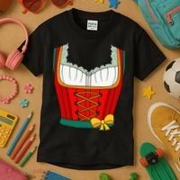 Oktoberfest Dirndl Costume For Halloween Party Kids T-Shirt thumb 3
