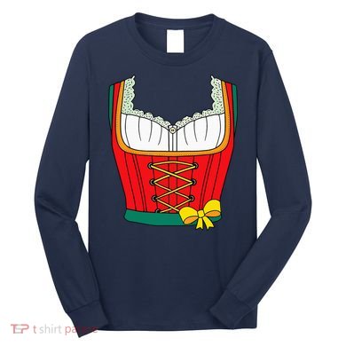 Oktoberfest Dirndl Costume Long Sleeve Shirt