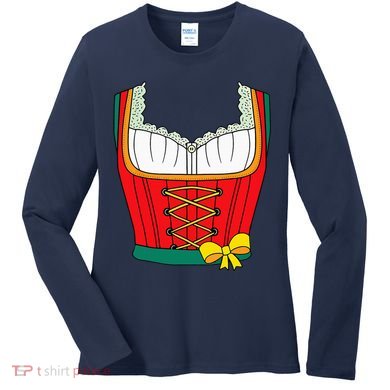 Oktoberfest Dirndl Costume Women's Long Sleeve Shirt