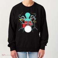 Octopus Drummer Drums Lover Kit Snare Bass Hihat Trap Set Women's Sweatshirt thumb 0