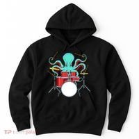 Octopus Drummer Drums Lover Kit Snare Bass Hihat Trap Set Hoodie thumb 0