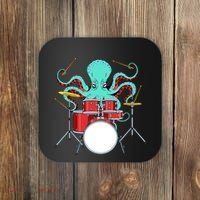 Octopus Drummer Drums Lover Kit Snare Bass Hihat Trap Set Coaster thumb 0
