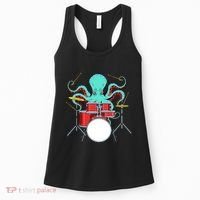 Octopus Drummer Drums Lover Kit Snare Bass Hihat Trap Set Women's Tank Top thumb 0