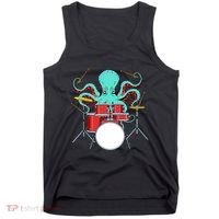 Octopus Drummer Drums Lover Kit Snare Bass Hihat Trap Set Tank Top thumb 0