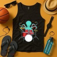 Octopus Drummer Drums Lover Kit Snare Bass Hihat Trap Set Tank Top thumb 4