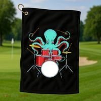 Octopus Drummer Drums Lover Kit Snare Bass Hihat Trap Set Golf Towel thumb 1