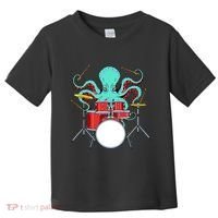 Octopus Drummer Drums Lover Kit Snare Bass Hihat Trap Set Toddler T-Shirt thumb 0