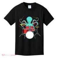 Octopus Drummer Drums Lover Kit Snare Bass Hihat Trap Set Kids T-Shirt thumb 0