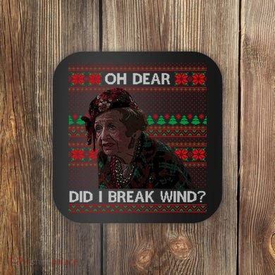 Oh Dear Did I Break Wind Funny Ugly Christmas Coaster