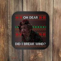 Oh Dear Did I Break Wind Funny Ugly Christmas Coaster thumb 0