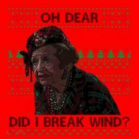 Oh Dear Did I Break Wind Funny Ugly Christmas Santa Hat thumb 1