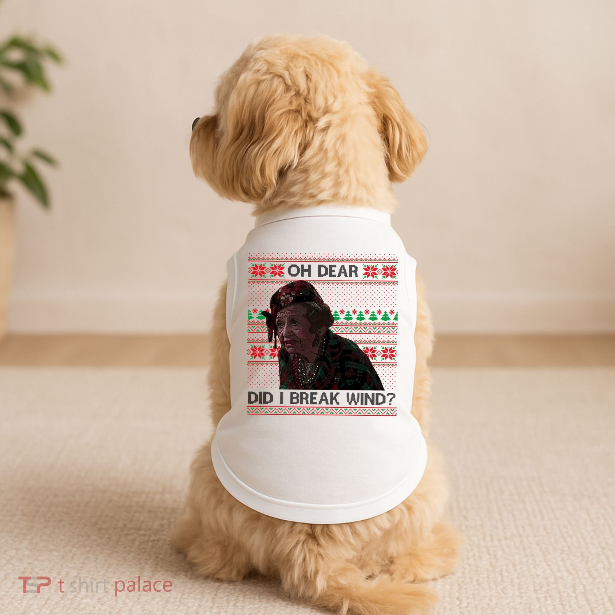 Oh Dear Did I Break Wind Funny Ugly Christmas Doggie Tank