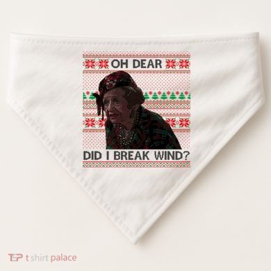 Oh Dear Did I Break Wind Funny Ugly Christmas USA-Made Doggie Bandana