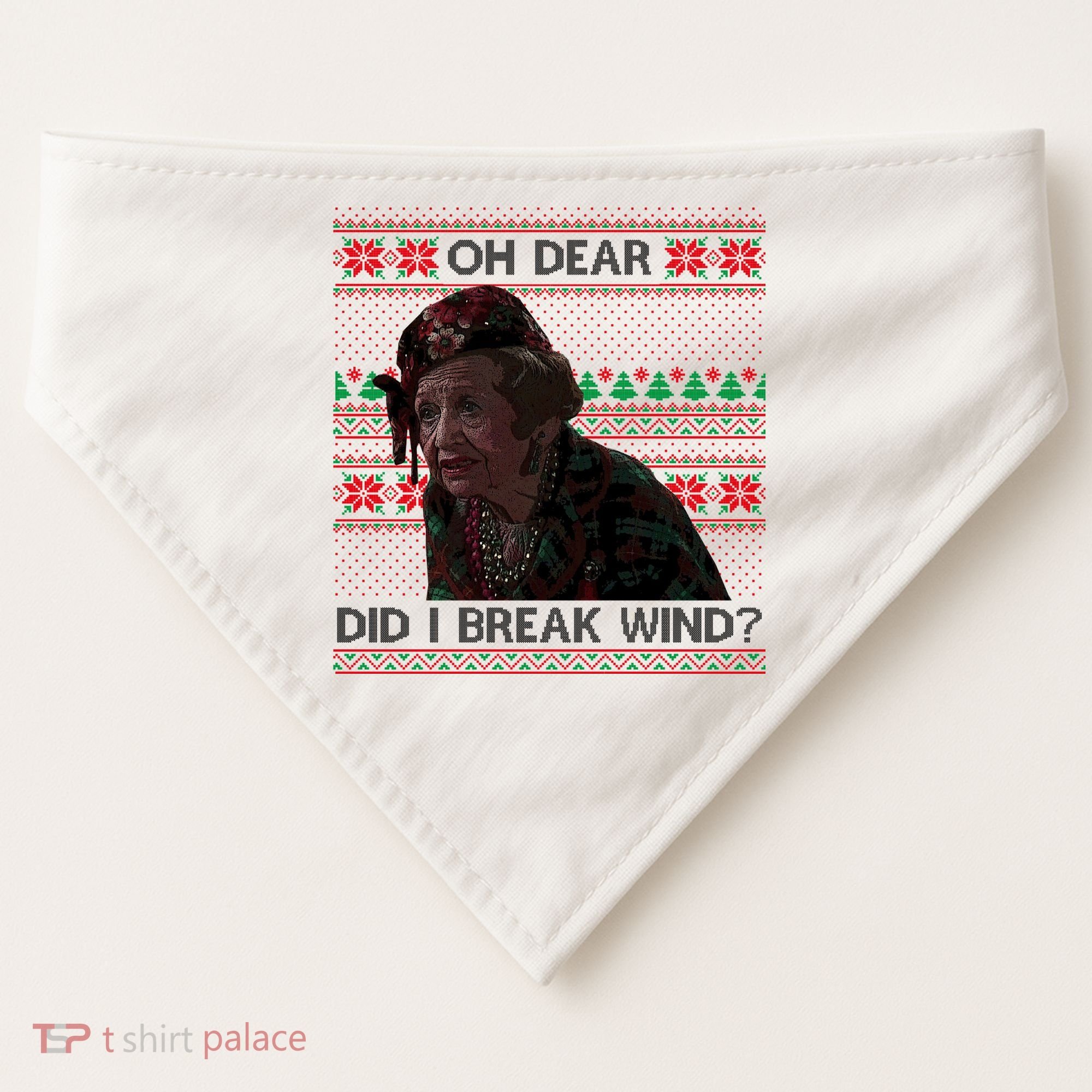 Oh Dear Did I Break Wind Funny Ugly Christmas USA-Made Doggie Bandana