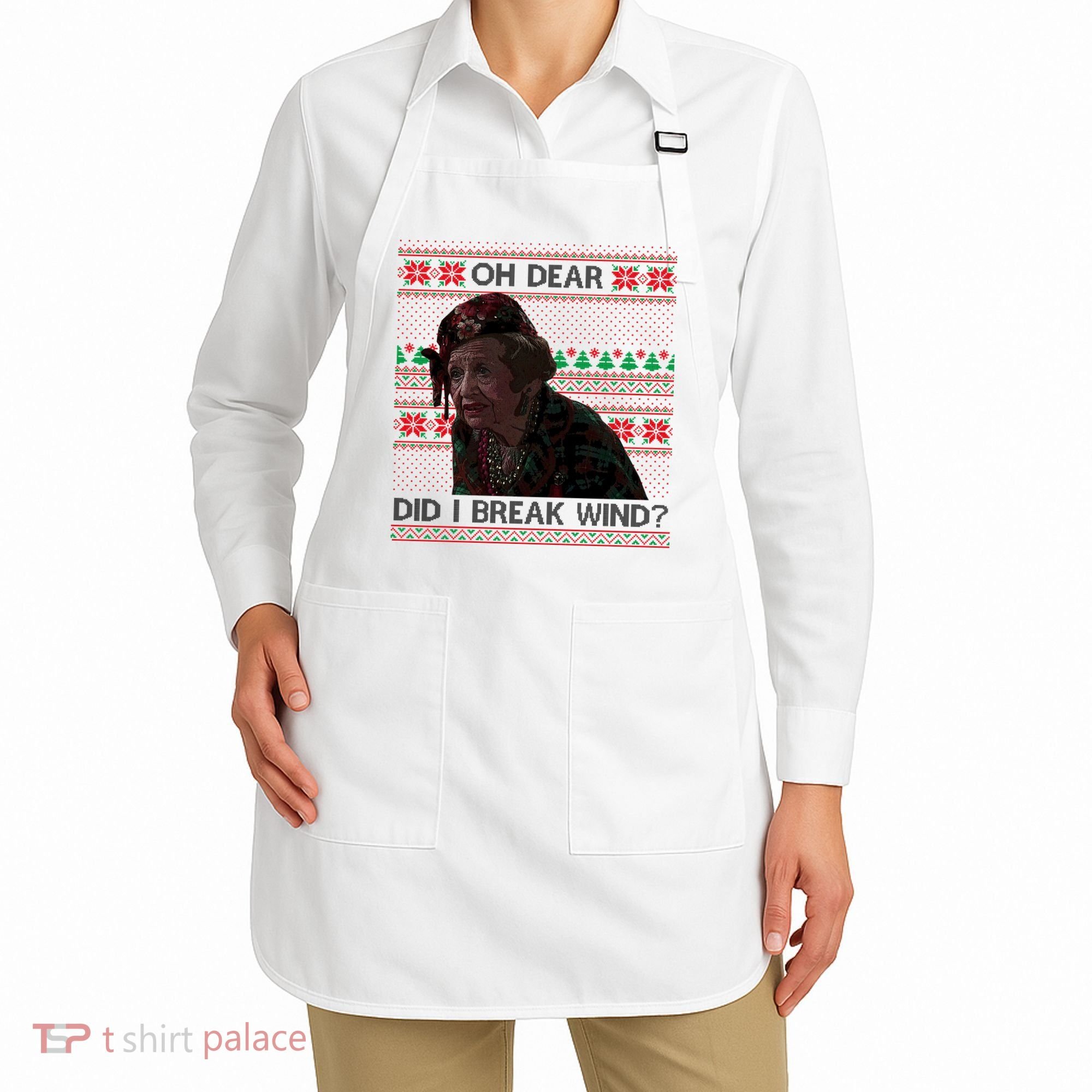 Oh Dear Did I Break Wind Funny Ugly Christmas Apron
