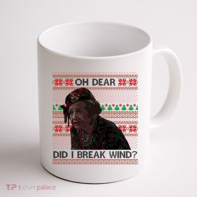 Oh Dear Did I Break Wind Funny Ugly Christmas Coffee Mug back