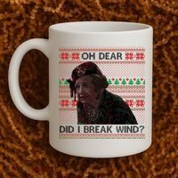 Oh Dear Did I Break Wind Funny Ugly Christmas Coffee Mug thumb 2