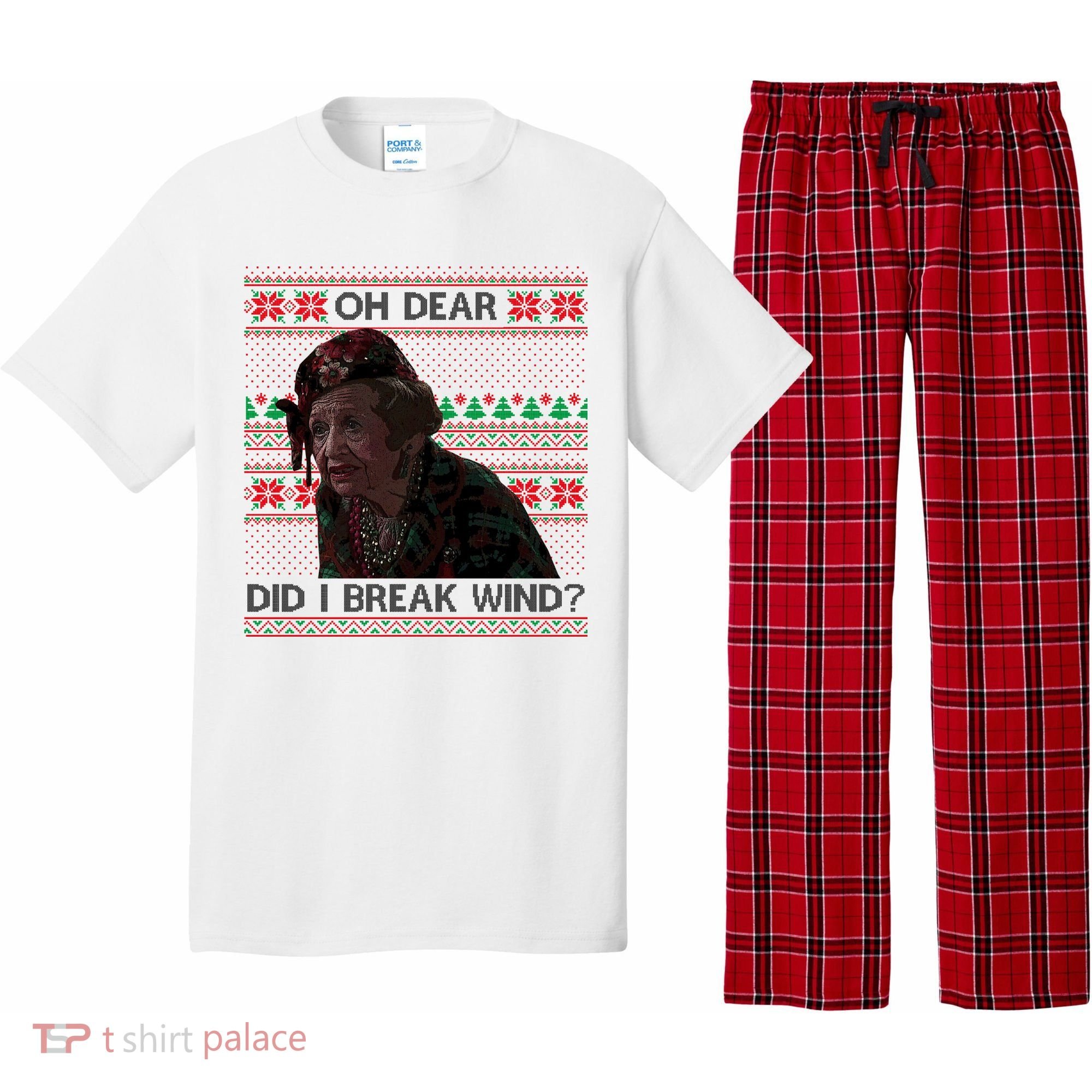 Oh Dear Did I Break Wind Funny Ugly Christmas Pajama Set