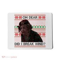Oh Dear Did I Break Wind Funny Ugly Christmas Mousepad thumb 0