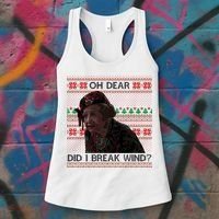 Oh Dear Did I Break Wind Funny Ugly Christmas Women's Tank Top thumb 3