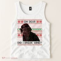 Oh Dear Did I Break Wind Funny Ugly Christmas Tank Top thumb 2