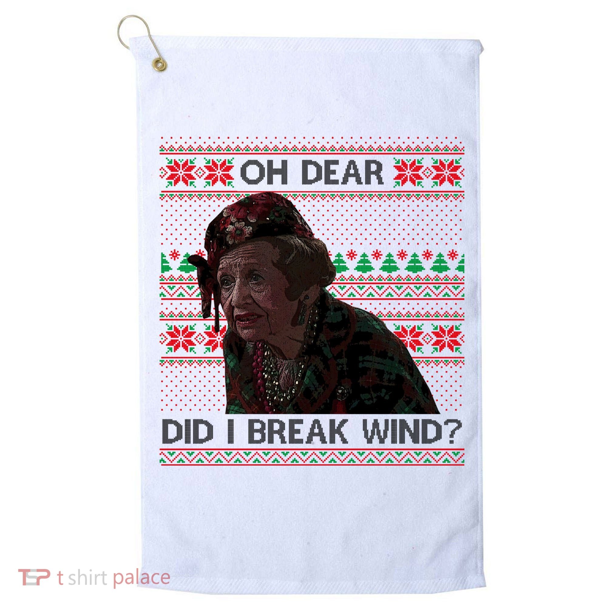 Oh Dear Did I Break Wind Funny Ugly Christmas Golf Towel