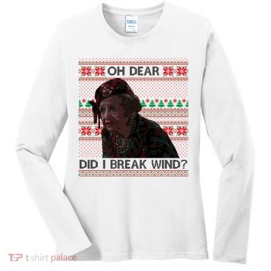 Oh Dear Did I Break Wind Funny Ugly Christmas Women's Long Sleeve Shirt