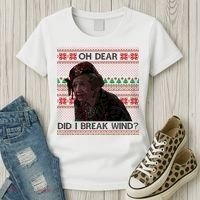 Oh Dear Did I Break Wind Funny Ugly Christmas Women's T-Shirt thumb 3