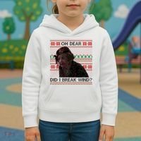 Oh Dear Did I Break Wind Funny Ugly Christmas Kids Hoodie thumb 3