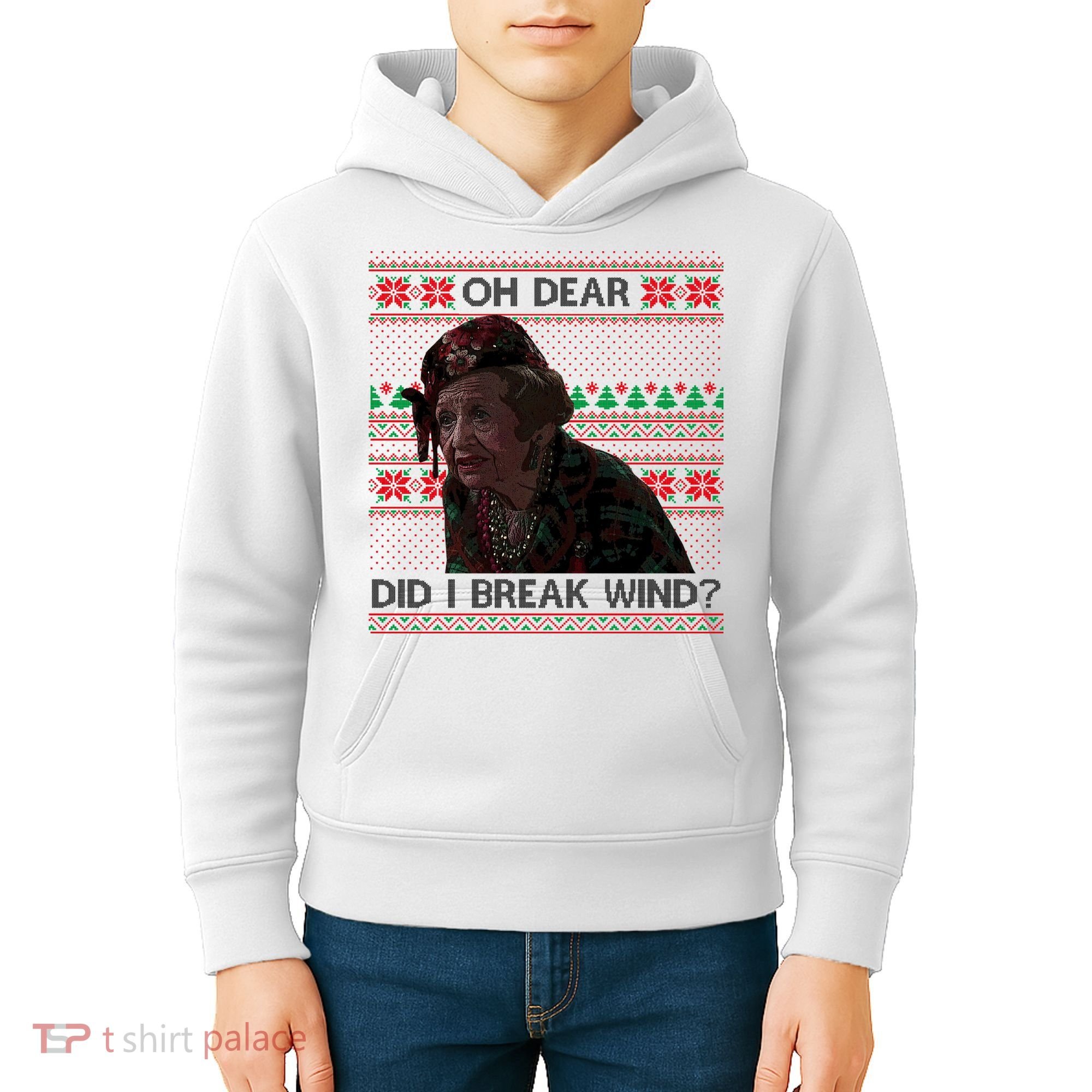 Oh Dear Did I Break Wind Funny Ugly Christmas Kids Hoodie