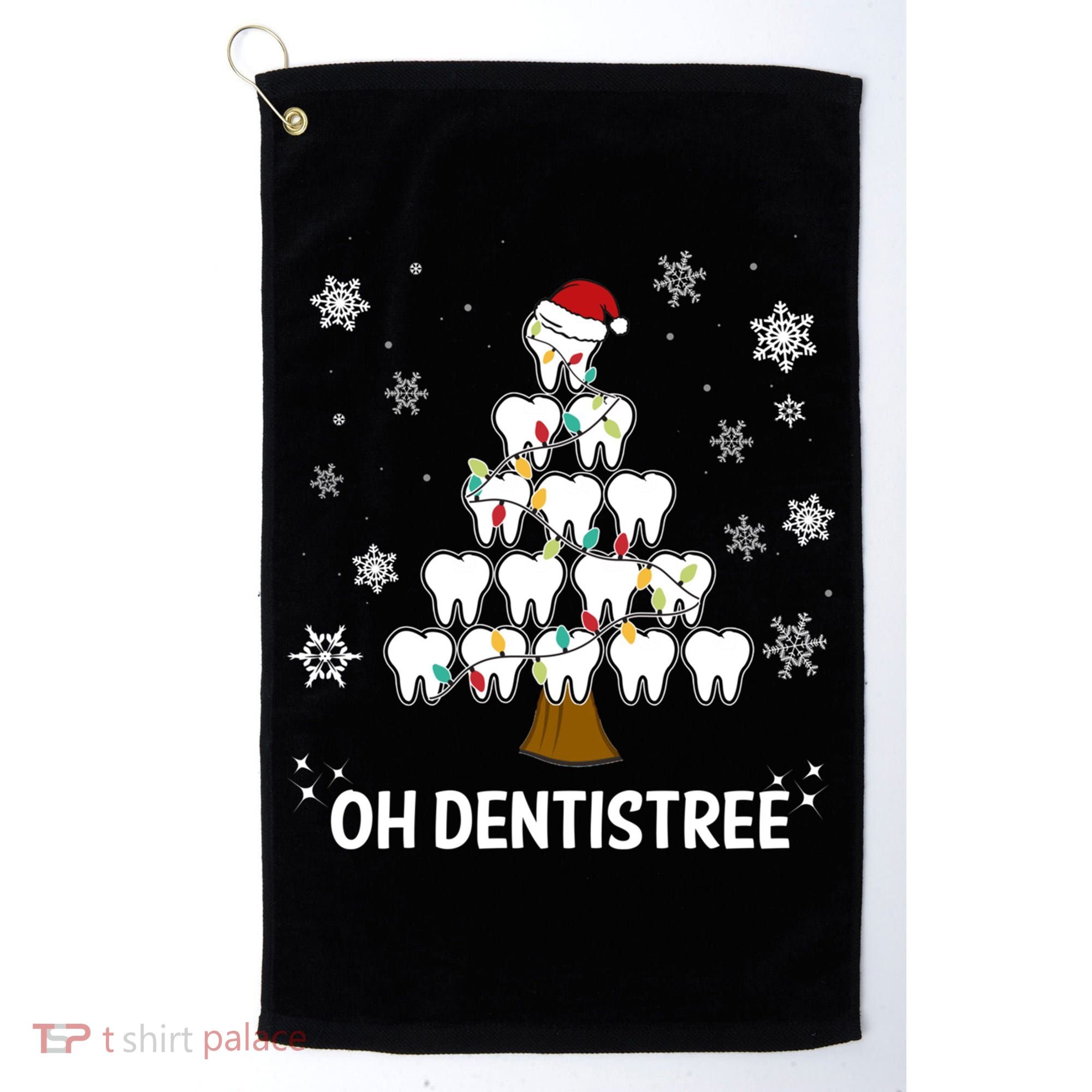 Oh Dentistree Dentist Christmas Tooth Christmas Gift Golf Towel