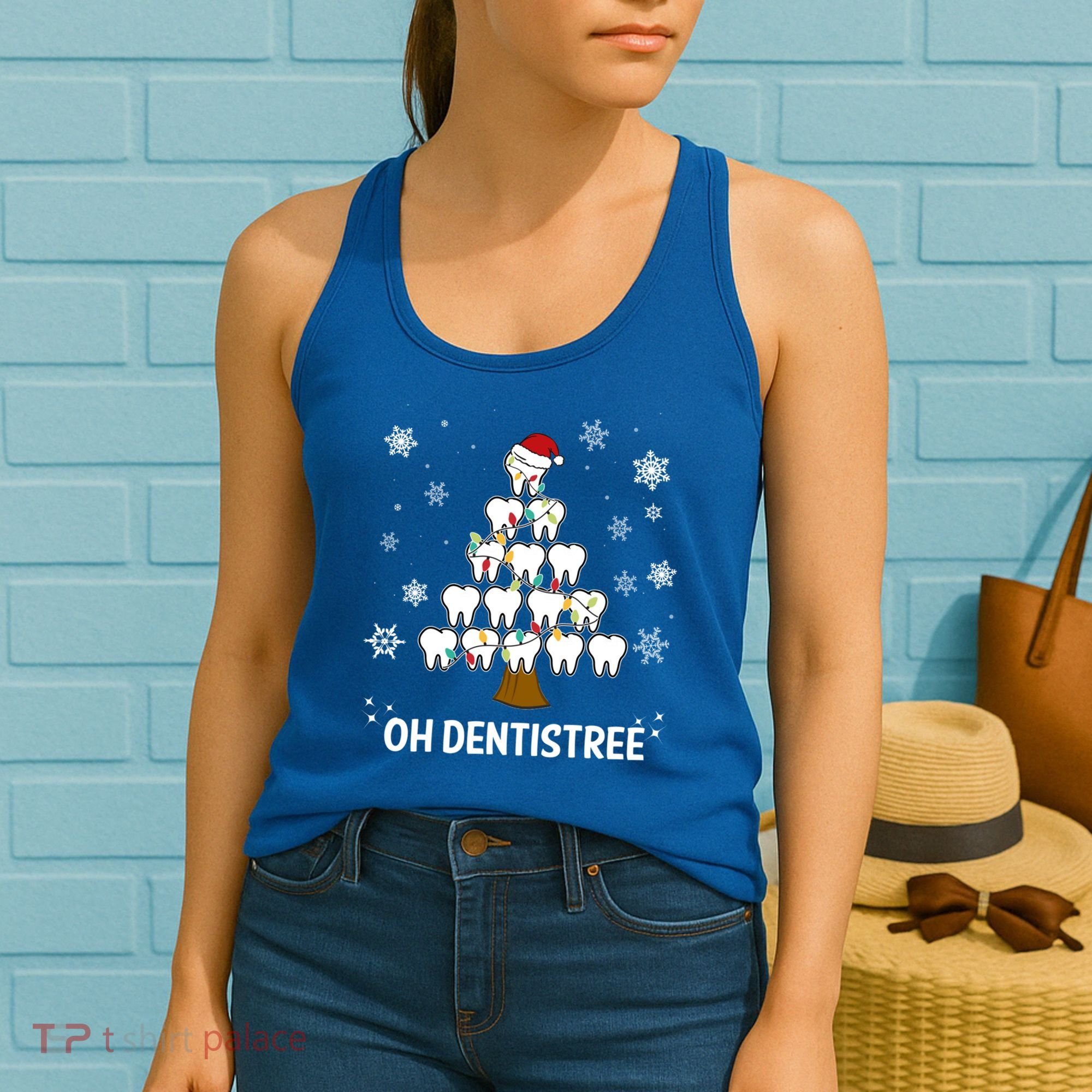 Oh Dentistree Dentist Christmas Tooth Christmas Gift Women's Tank Top
