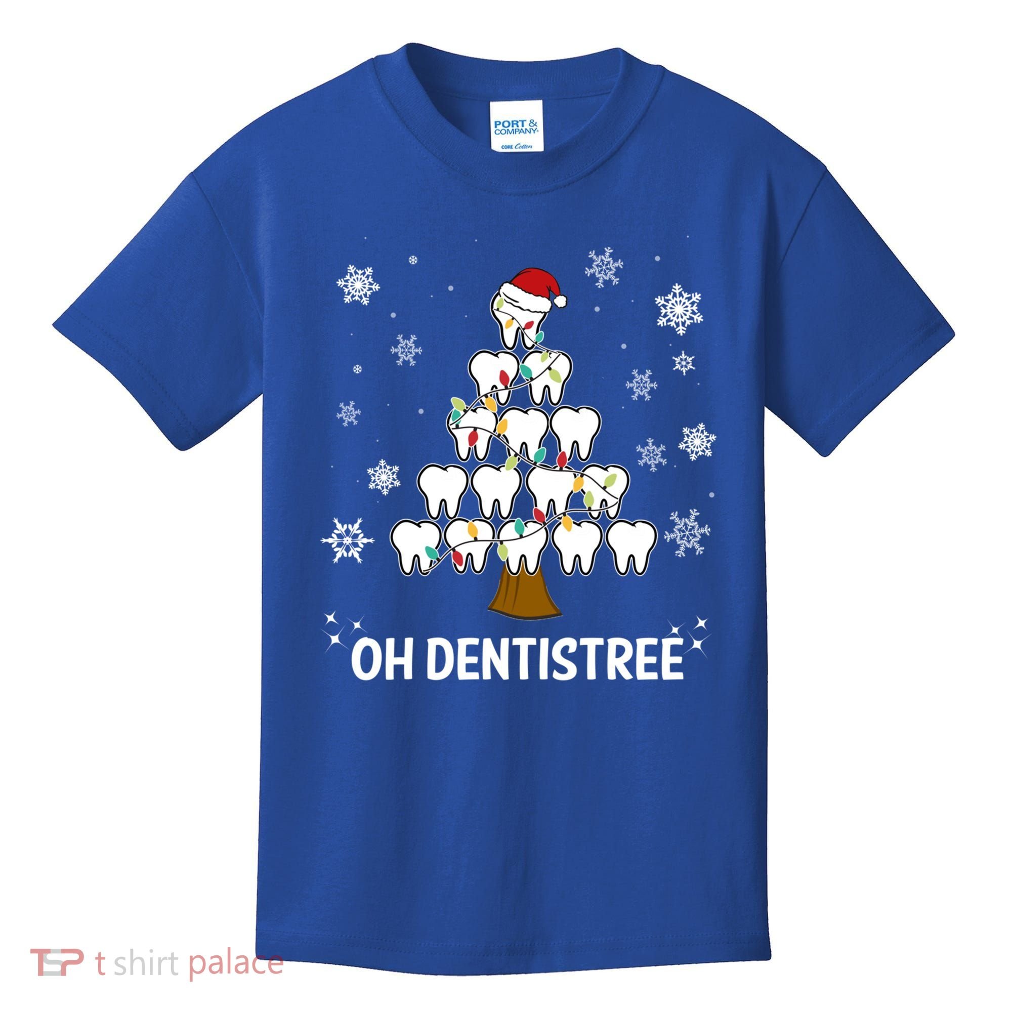 Oh Dentistree Dentist Christmas Tooth Christmas Gift Kids T-Shirt