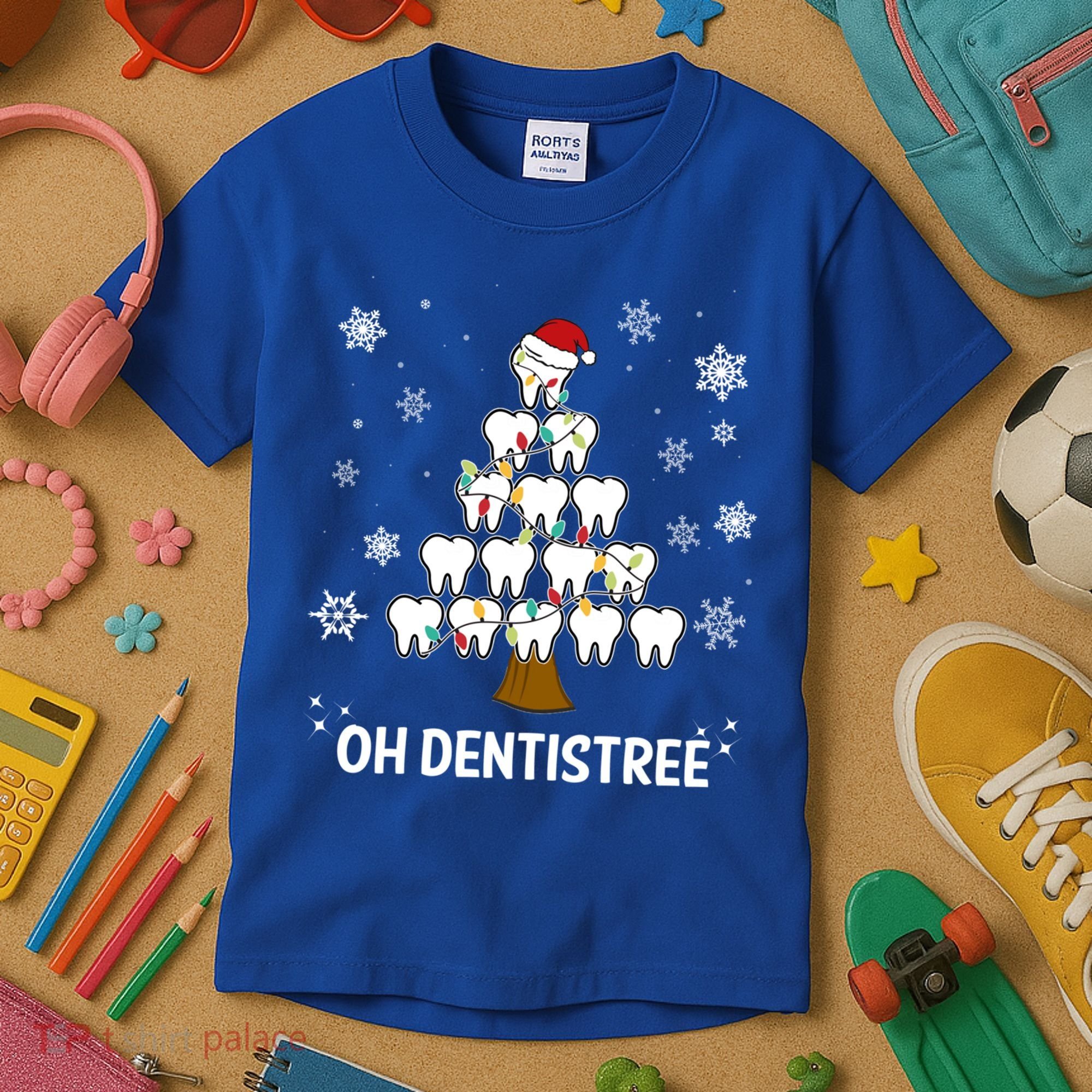 Oh Dentistree Dentist Christmas Tooth Christmas Gift Kids T-Shirt