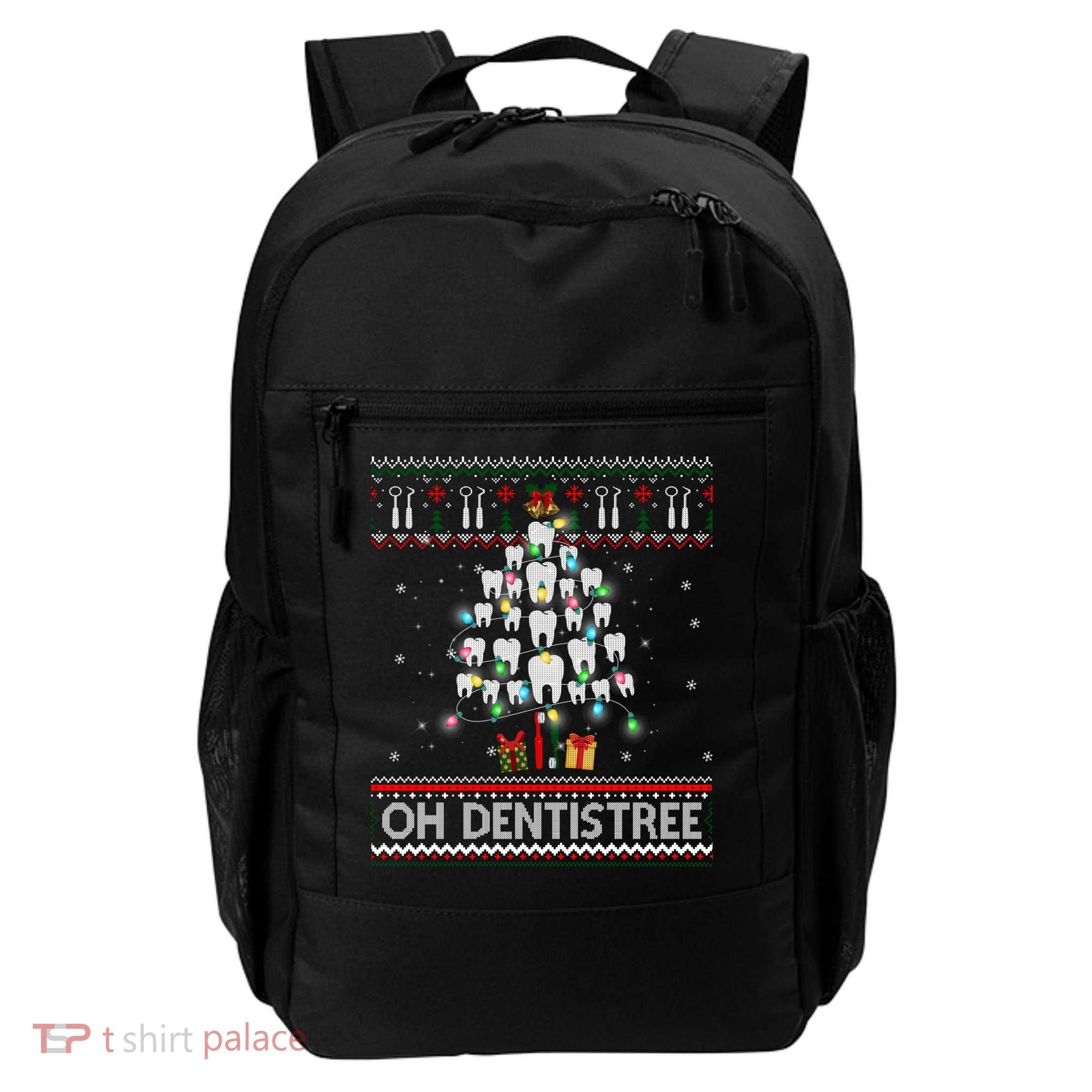 Oh Dentistree Dentist Christmas Ugly Xmas Sweater Gift Backpack