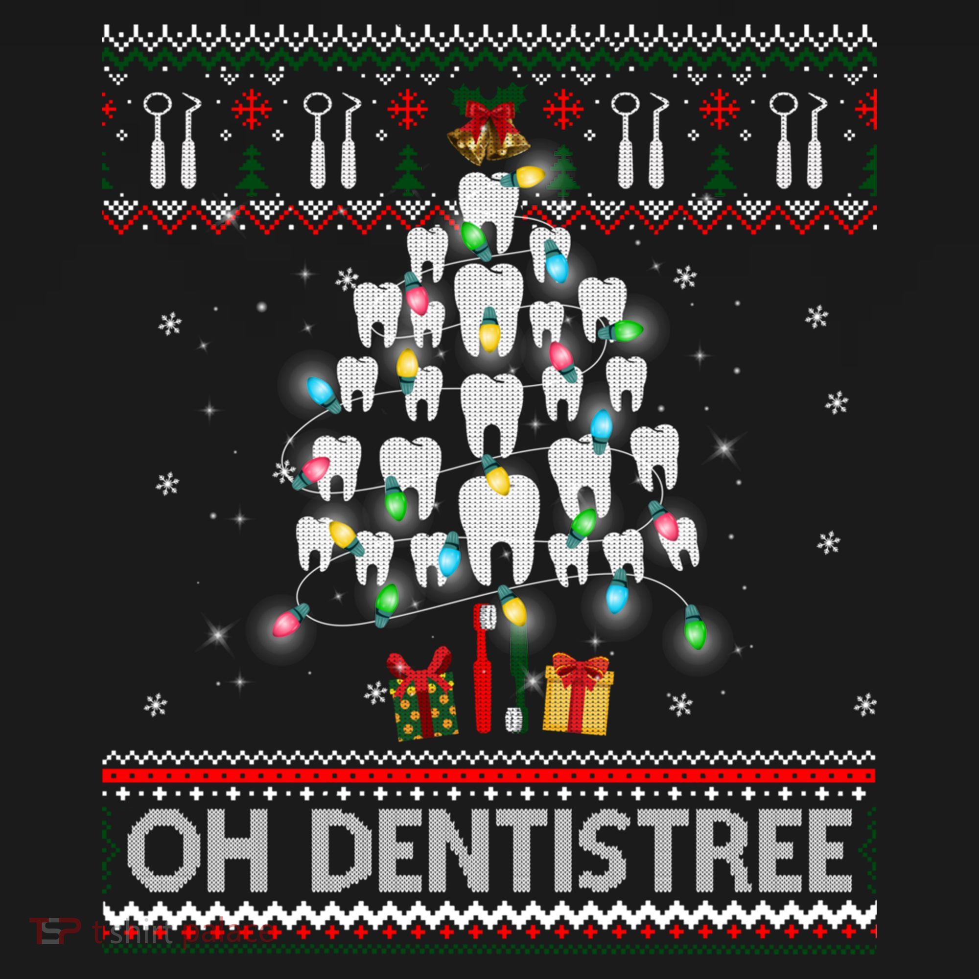 Oh Dentistree Dentist Christmas Ugly Xmas Sweater Gift Women's Hoodie