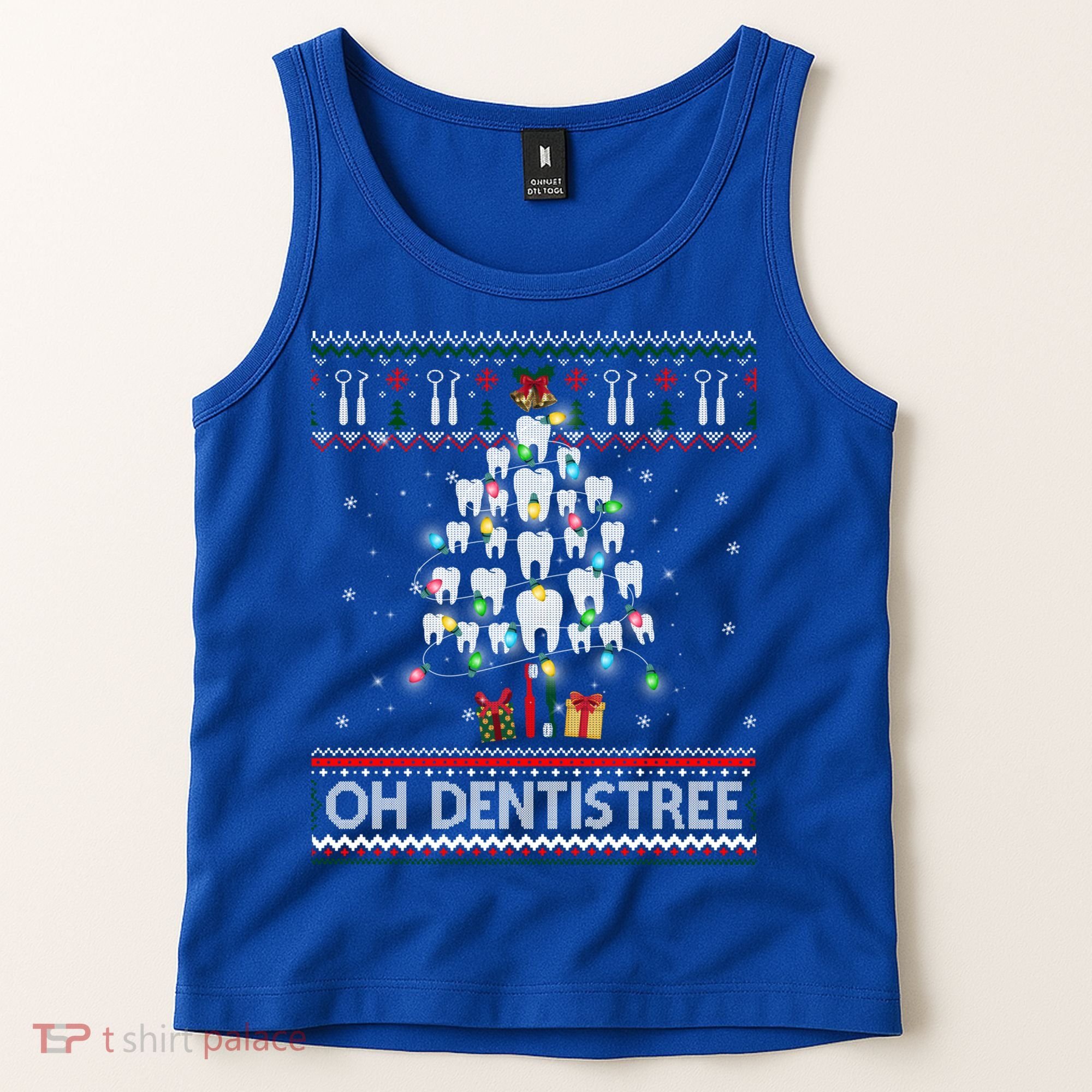 Oh Dentistree Dentist Christmas Ugly Xmas Sweater Gift Tank Top